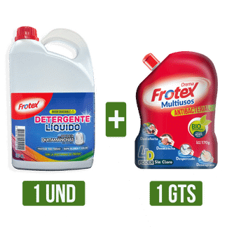 Frotex Detergente Líquido Biodegradablex4000ml Grts Crema Multiusos Frotex Doypack x170gr