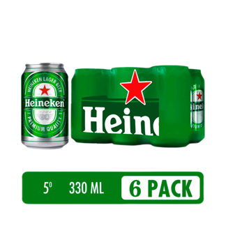 Cerveza Heineken Lata SixPack x330ml