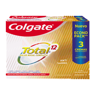 Crema Dental Colgate Total12 Tartar Control 3Un x75ml