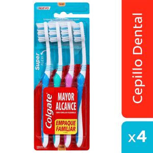 Cepillo Dental Colgate Súper Flexi 4Cepillos