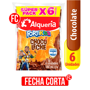 Chocoleche Alquería Fortikids x6Un x180ml