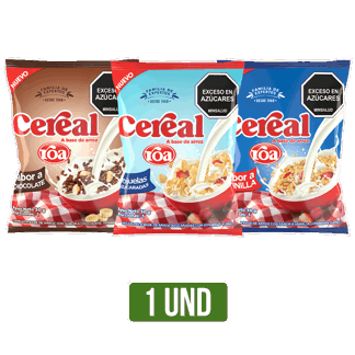 1Un Cereal Roa ( Hojuelas Azucaradas/Chocolate/Vainilla)x30gr