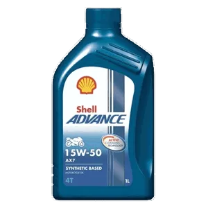 Aceite Shell Advance 4T AX7 15W50 SN x1Lt R