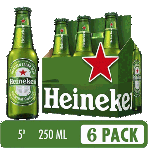 Cerveza Heineken Botella SixPackx6Un x250ml