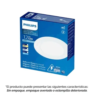 Panel Led Philips 12W  6``  Empotrable Luz Blanca (Outlet)