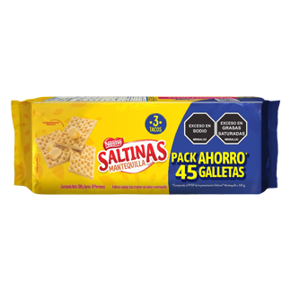 Galletas Saltinas Mantequilla 3 Tacos Pack Ahorro x288gr