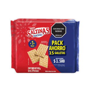 Galletas Saltinas Crackers 1 taco x90gr