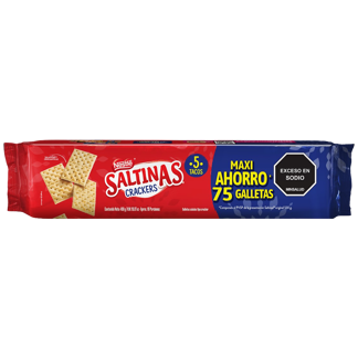 Galletas Saltinas Crackers 5 tacos Maxi Ahorro x450gr