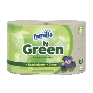 Papel Higiénico Familia Green x4 Rollos x37 mts