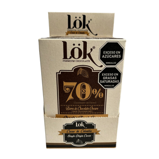 Barra De Chocolate Lok 70% Origen Colombia x5Un x60gr