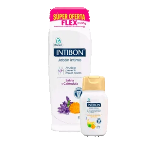 Oferta (Jabón íntimo Intibon Salvia y Caléndula x210gr + Jabón íntimo Vinagre x55gr)