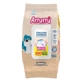 Toallitas Húmedas Arrurrú Extra Acolchonaditas Avena & Karité x12Un x100 Toallitas
