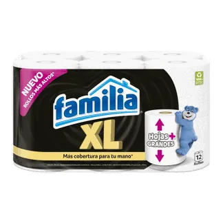 Papel Higiénico Familia XL Doble Hoja x12 Rollos x28 mts