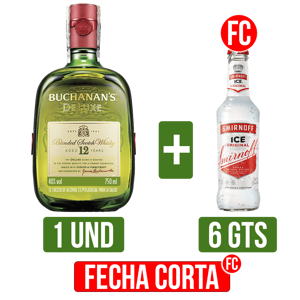 Buchanan´s 12años D´Luxe x750ml Gts  6Un Smirnoff Ice x275ml