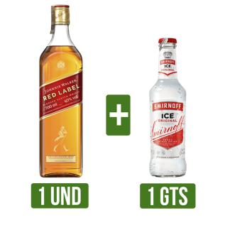 JW Red Label x700ml Gts Smirnoff Ice x275ml