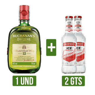 Buchanan´s 12años D´Luxe x750ml Gts 2Un Smirnoff Ice x275ml