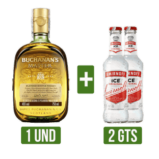 Buchanan´s Master x750ml Gts 2Un Smirnoff Ice x275ml