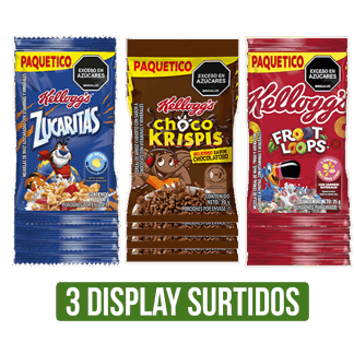 3Display (Zucaritas 30gr/Choco Krispis x30gr/Froot Loops/Hot Wheels x25gr)