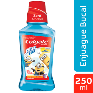 Enjuague Bucal Colgate Plax Kids Minions Sin Alcohol 250ml