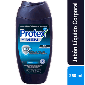 Jabón Corporal Protex Men Sport 10x Gel 250ml