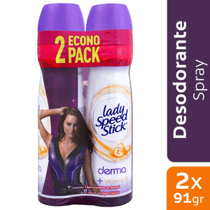 Desodorante Lady Speed Stick Aerosol Dermal 2Un x91gr PE