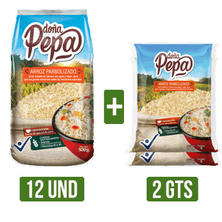 12 Un Arroz Doña Pepa x500gr Gts Arroz doña pepa x250gr