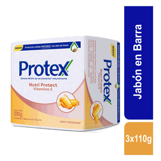 Jabón Corporal Protex x3Un x110grVitamina E