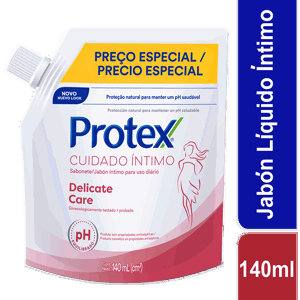 Jabón Corporal Protex Cuidado Intimo Care Refile Líquido Doy pack 140ml