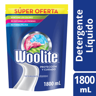 Detergente Woolite Liquido Protección y Cuidado Doy Pack x1800ml