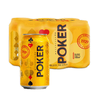 Cerveza Poker Lata x6Un x330ml