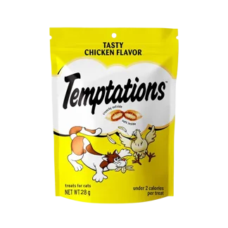 Snack Para Gato Temptations Sabor Pollo x28.3gr