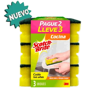 Oferta (Esponja Scotch Brite Cocina Salva Uñas Pague 2 Lleve 3)