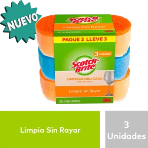 Oferta (Esponja Scotch Brite Cero Rayas Pague 2 Lleve 3)