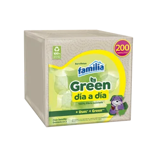 Servilleta Familia Green Dia A Dia x200 Servilletas