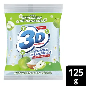 Detergente 3D Polvo Manzana x125gr