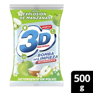 Detergente 3D Polvo Manzana x500gr