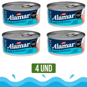 4Und Atún Alamar Bocados Aceite x140gr