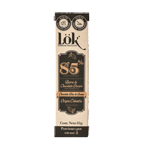 Barra De Chocolate Lok 85% Origen Colombia x35gr