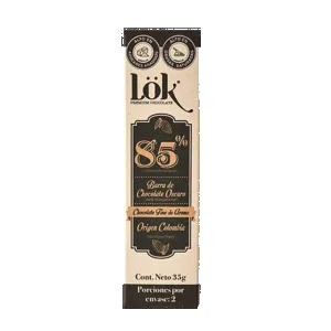 Barra De Chocolate Lok 85% Origen Colombia x35gr