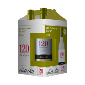 Vino Blanco Santa Rita 120 Reserva Especial Sauvignon Blanc x4Un x187ml