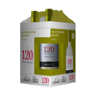 Vino Blanco Santa Rita 120 Reserva Especial Sauvignon Blanc x4Un x187ml