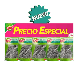 Oferta (Esponja Espiral Metálica Scotch Brite Precio Especial)x10Un