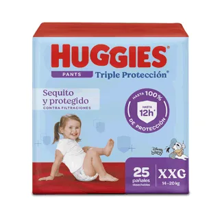 Pañal Huggies Pants Triple Protección Etapa 5 x25 Pañales