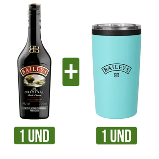 Crema de Whisky Baileys x700ml Gts Termo Metálico Baileys Verde