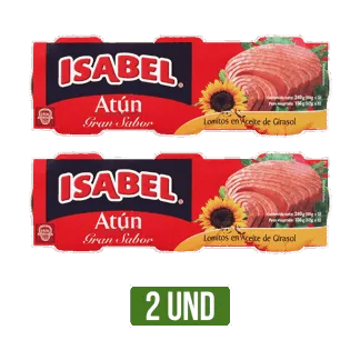 2Display Atún Isabel Pack x3un x80gr Aceite