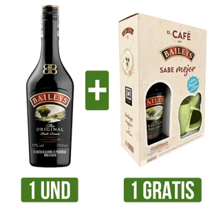 Crema de Whisky Baileys x700ml Gts Taza + Cuchara Coleccionable Verde