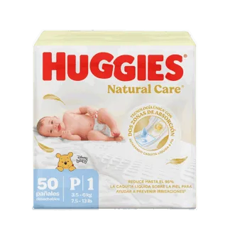 Pañal Huggies Natural Care Etapa 1 x50 Pañales