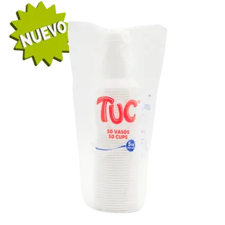 Vaso Tuc 5 Onzas Blanco x50Un