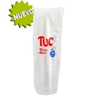 Vaso Tuc 10 Onzas Transparente x50Un