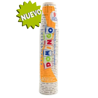 Vaso Domingo 9 Onzas Carton Impreso x40Un